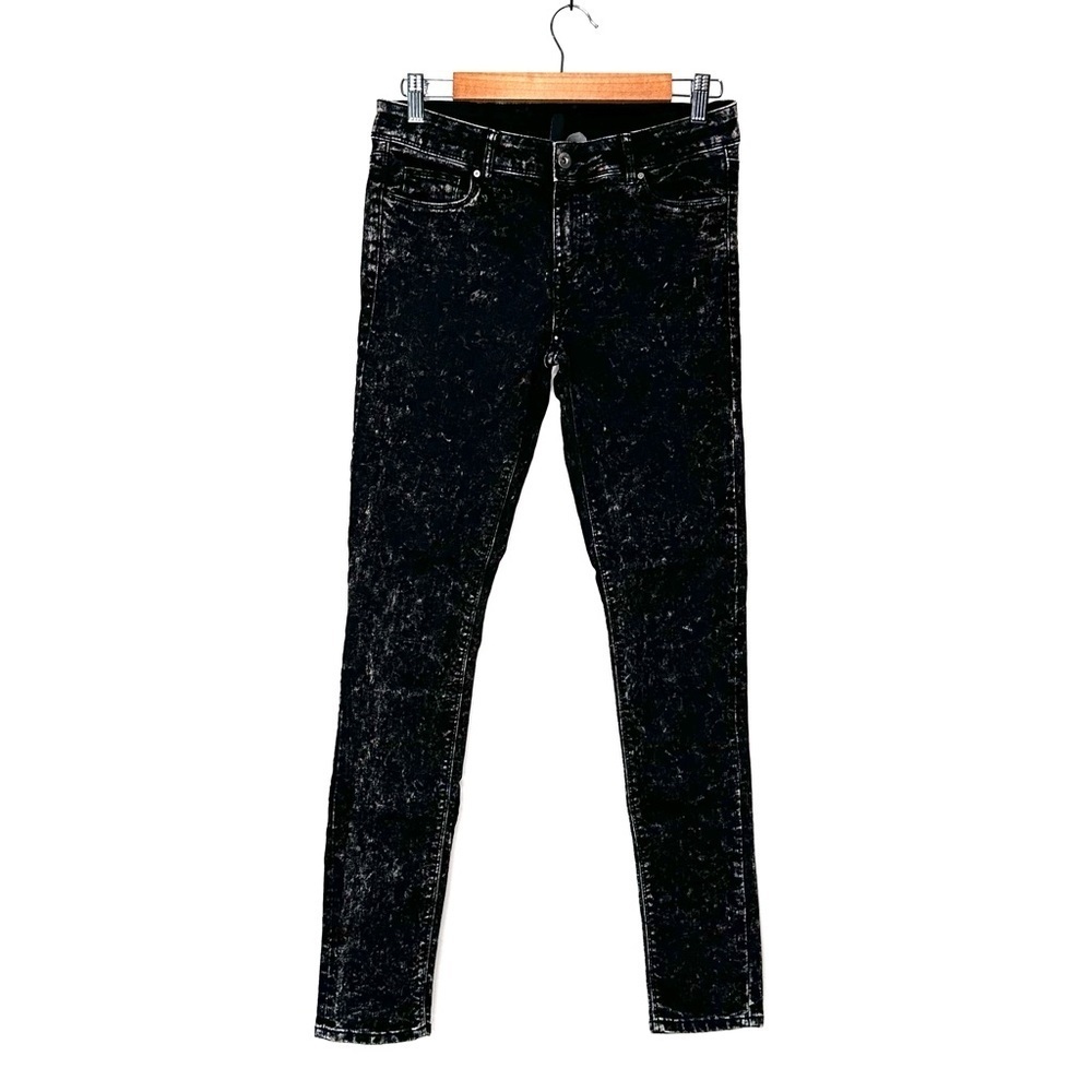 H&M Divided | Black Acid Wash Skinny Jeans Size 10